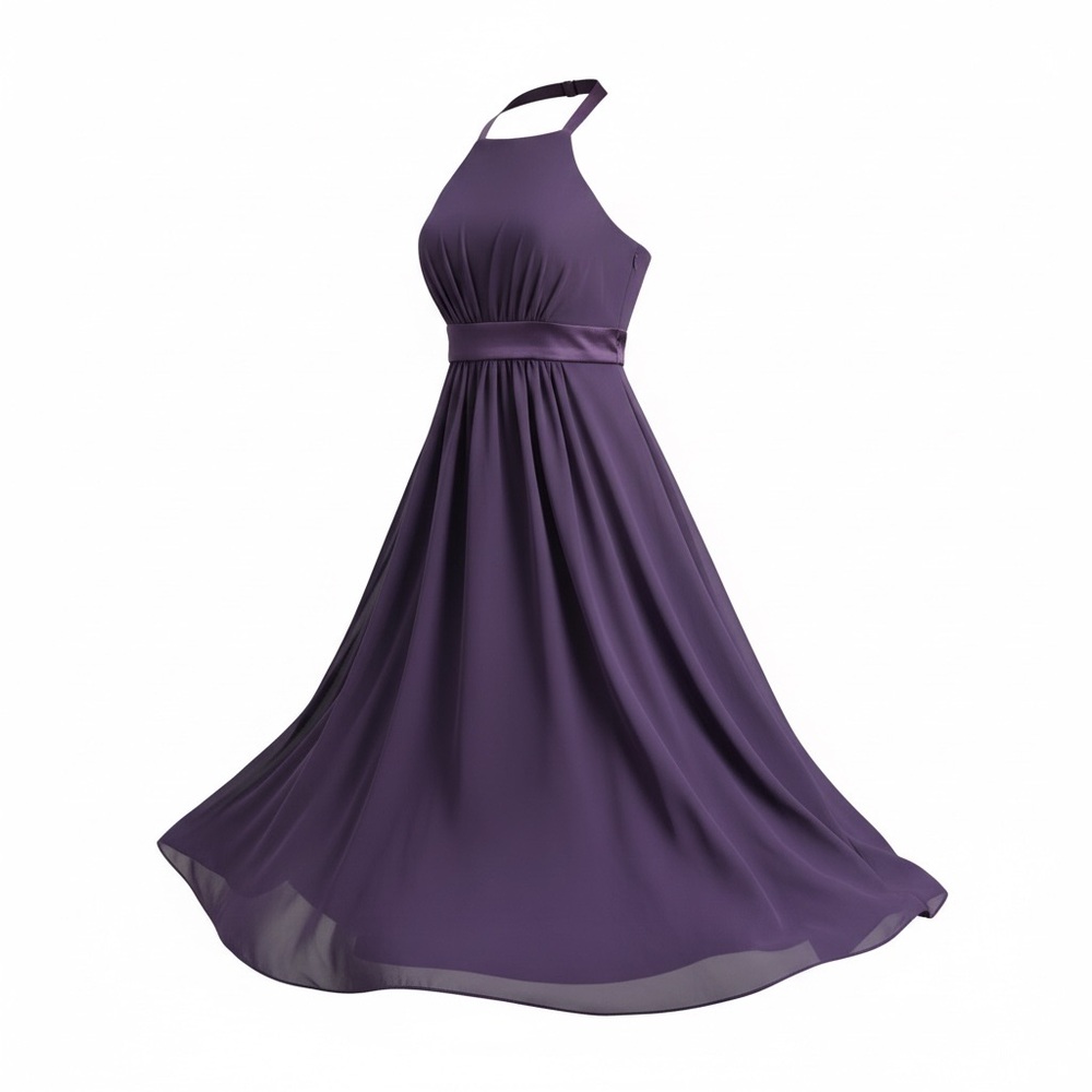 Alfred Angelo Deep Purple Halter Gown Sz small